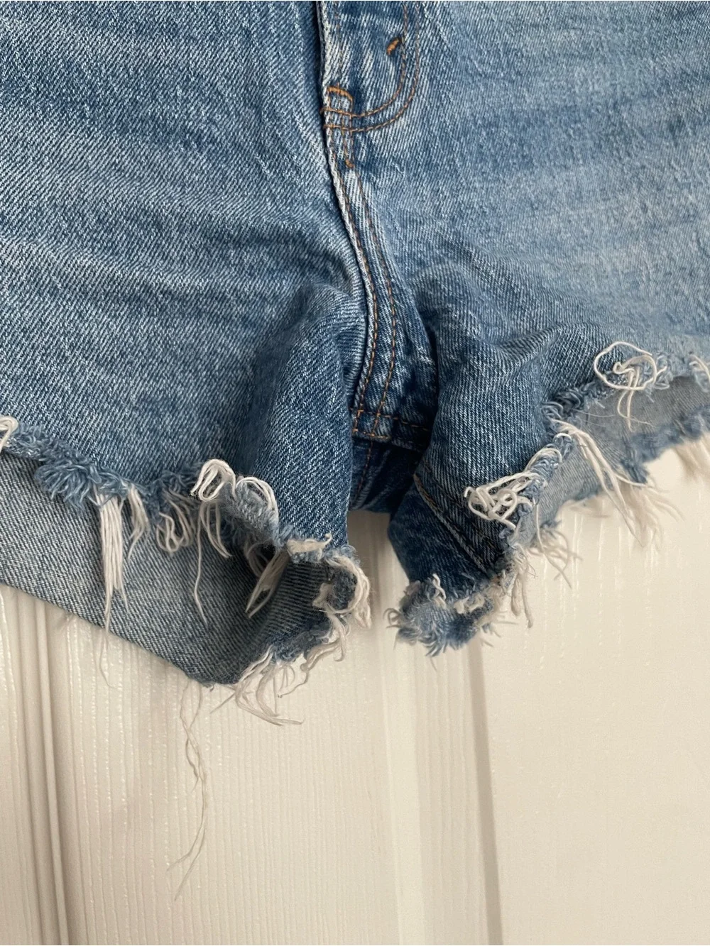 Abercrombie & Fitch Women’s size 24/00 Medium Blue High Waisted Denim Shorts
